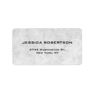 Grau Minimalistisch Schlicht Elegante Moderne Mode Adressaufkleber