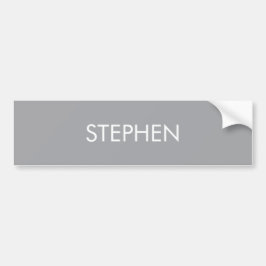 Grau minimalistischer benutzerdefinierter Name  Autoaufkleber