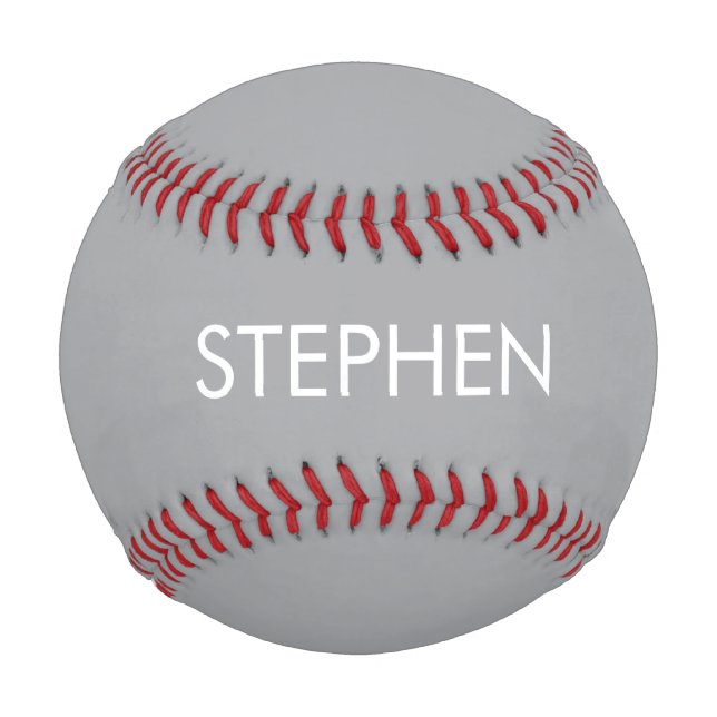 Grau minimalistischer benutzerdefinierter Name  Baseball (Vorderseite)