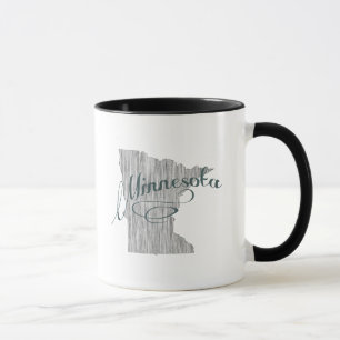 Grau Minnesota geformte Antiquität Graue Typografi Tasse