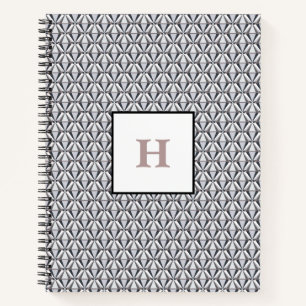 Grau mit Rosa Notizbuch