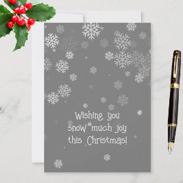 Grau mit weißen Schneeflocken Weihnachten