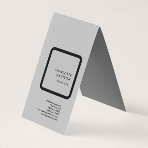 Grau Modern Einfach Minimalistisch Schlicht Berufl Visitenkarten