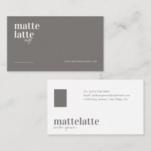Grau   Modern Elegant Minimalistisch Professionell Visitenkarte