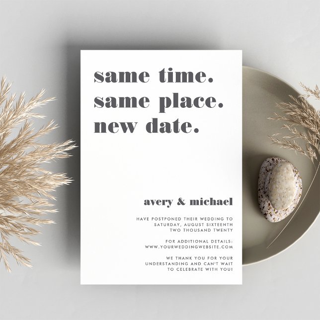 Grau | Moderne Hochzeitserklärung Save The Date (Von Creator hochgeladen)