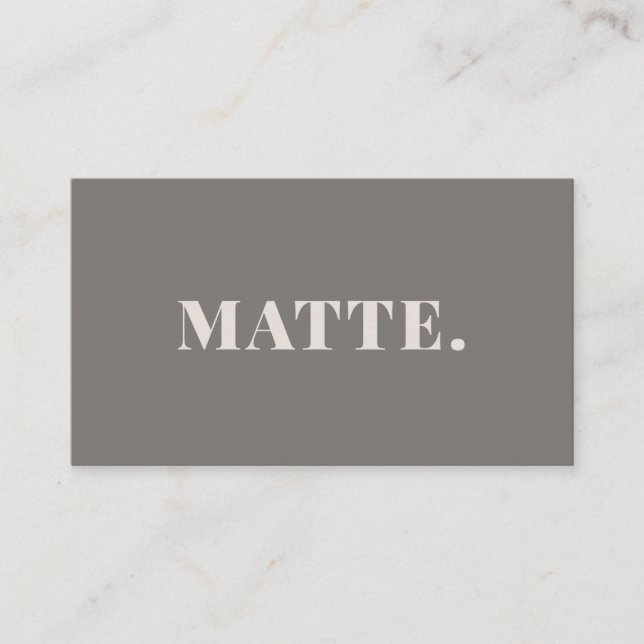 Grau | Modernes Elegantes Minimalistisches Berufli Visitenkarte (Vorderseite)