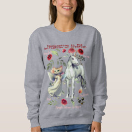 (Grau) Modisch modische Einhornkatzen Sweatshirt