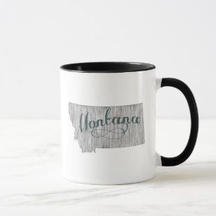 Grau Montana geformte Antique-Gray-Typografie Tasse