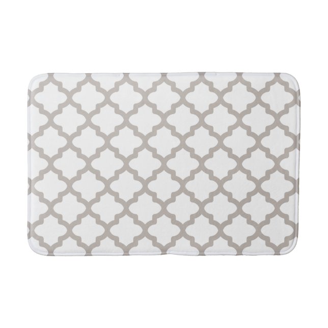 Grau Muster Badezimmer Rug Badematte (Vorderseite)