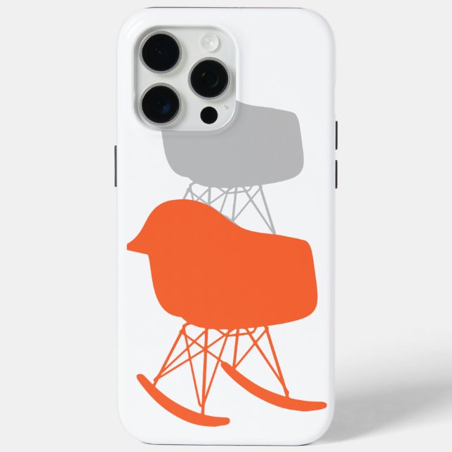 Grau-Muster Silhouette Mitte des 20. Jahrhunderts Case-Mate iPhone Hülle (Rückseite)