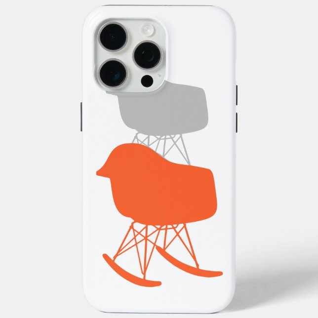 Grau-Muster Silhouette Mitte des 20. Jahrhunderts Case-Mate iPhone Hülle (Rückseite)