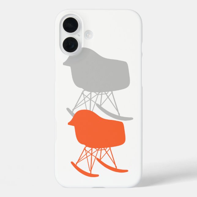 Grau-Muster Silhouette Mitte des 20. Jahrhunderts Case-Mate iPhone Hülle (Rückseite)