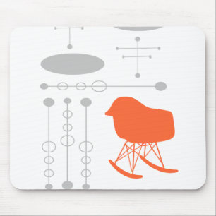 Grau-Muster Silhouette Mitte des 20. Jahrhunderts Mousepad
