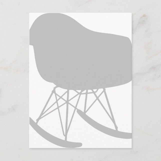 Grau-Muster Silhouette Mitte des 20. Jahrhunderts Postkarte (Vorderseite)