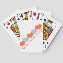 Grau-Muster Silhouette Mitte des 20. Jahrhunderts Spielkarten