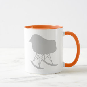 Grau-Muster Silhouette Mitte des 20. Jahrhunderts Tasse