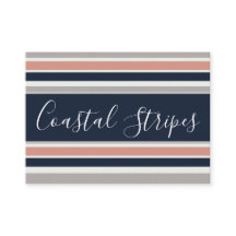 Grau Navy Blue Pink Coastal Stripes Muster