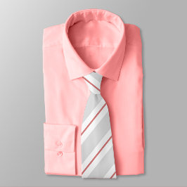 Grau, New York Pink und White Striped Neck Tie Krawatte