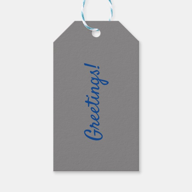 Grau-Nr.2, Gray-Gift-Tag Geschenkanhänger (Vorderseite)