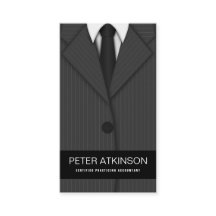 Grau oder Gray Pinstripe Anzug Vertical Accountant