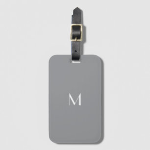 grau oder jede andere Farbe - Monogramm hinzufügen Gepäckanhänger