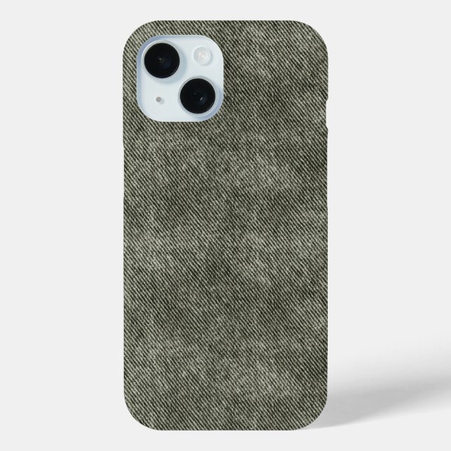 Grau Olive Denim Pattern Case-Mate iPhone Hülle (Rückseite)