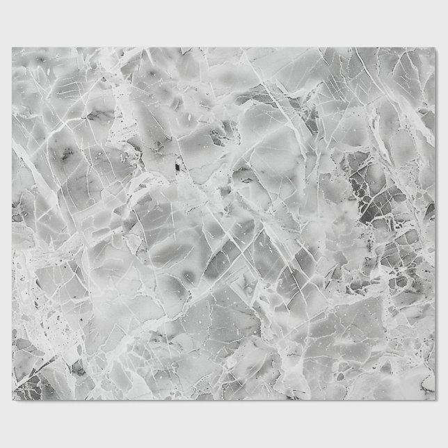 Grau opulent Marmorspeckpapier Geschenkpapier (Flach)