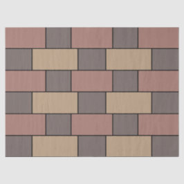 Grau Peach Pink Brick Wall Seidenpapier