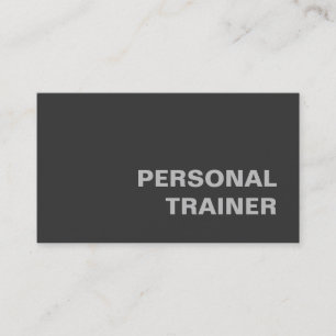 Grau Personal Trainer Fitness Sport Custom Visitenkarte