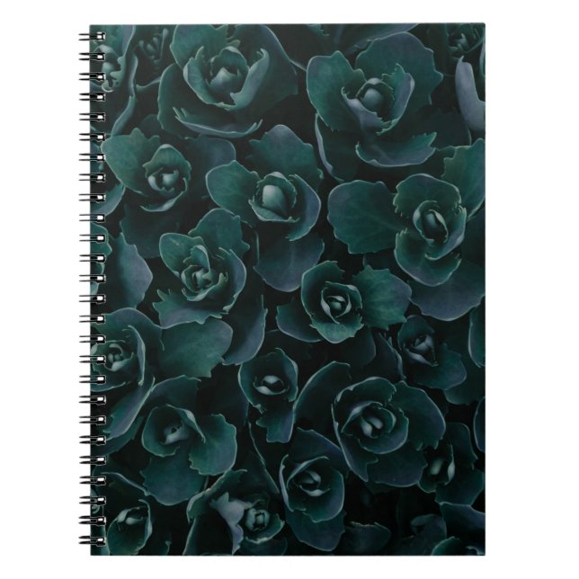 GRAU PETAL BLUME IM BLUME NOTIZBLOCK (Vorderseite)