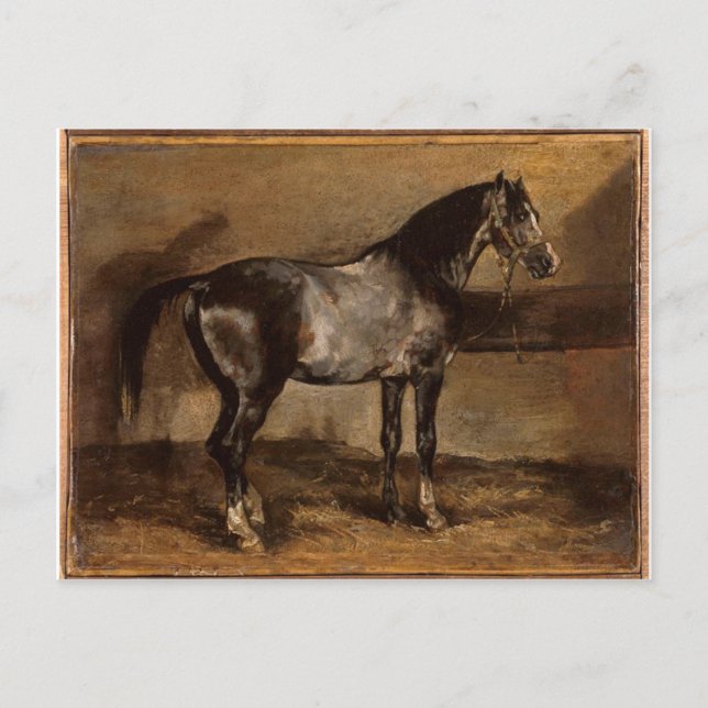 Grau-Pferde-Rack von Theodore Gericault Postkarte (Vorderseite)