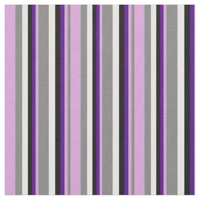 Grau, Pflaume, Indigofarben, Schwarz und Weiß Stoff (Nahaufnahme)