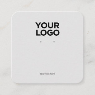 Grau platzierte Werbekarte für das Firmenlogo Quadratische Visitenkarte