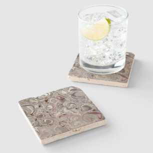 GRAU, PLUM, GRÜN, BROWN, WEISS STEINUNTERSETZER