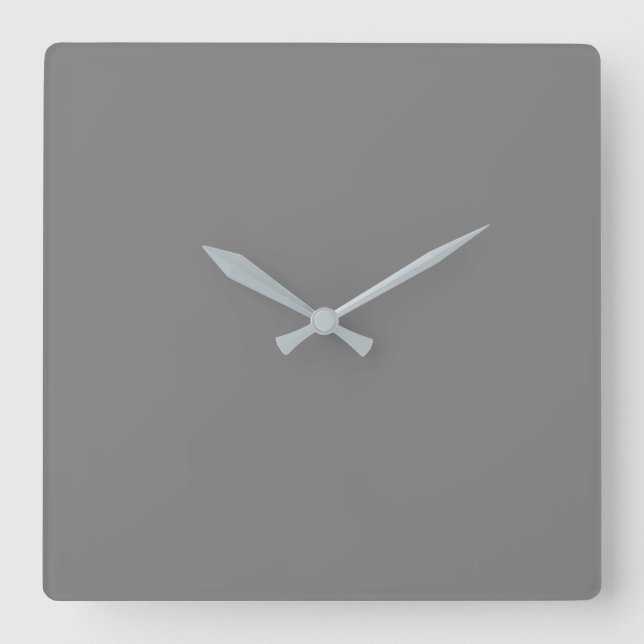 Grau Quadratische Wanduhr (Vorderseite)