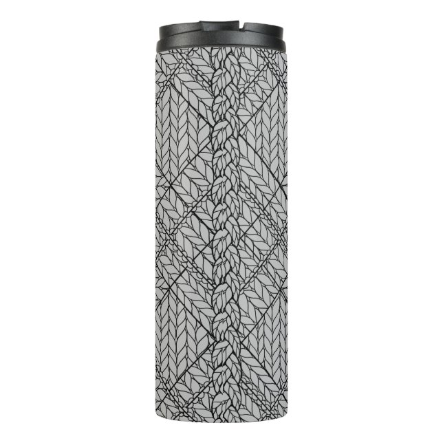 GRAU RAUTE STRICK Thermal Tumbler Thermosbecher (Rückseite)