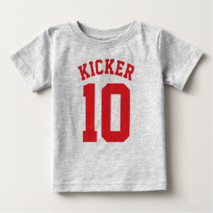 Grau & Red Baby   Sports Jersey Design Baby T-shirt