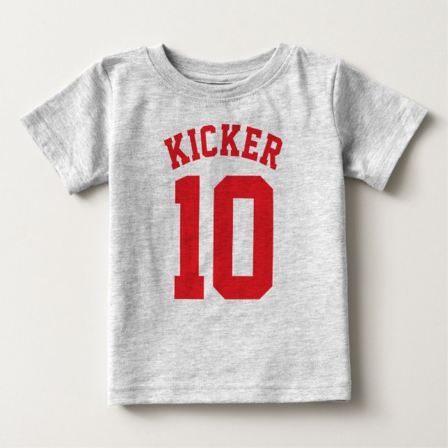Grau & Red Baby | Sports Jersey Design Baby T-shirt (Vorderseite)