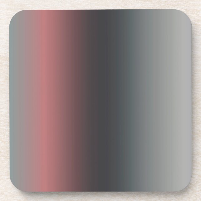Grau, rosa, schwarzer Farbverlauf, Ombre. Getränkeuntersetzer (Vorderseite)