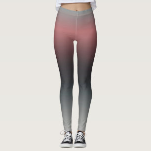 Grau, rosa, schwarzer Verlauf, Ombre. Leggings