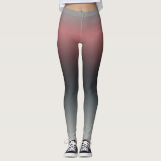 Grau, rosa, schwarzer Verlauf, Ombre. Leggings