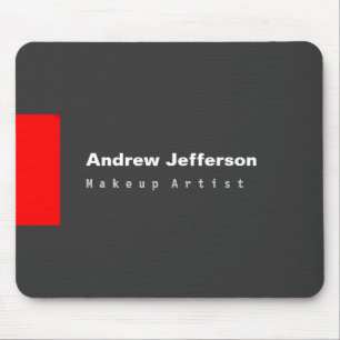 Grau Rot Minimalistisch Modern Schlicht Bemerkensw Mousepad