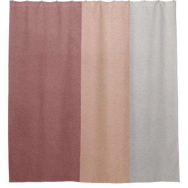 GRAU-ROT-STRIPED-WALLPAPIER DUSCHVORHANG (Vorderseite)