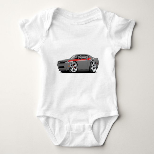 Grau-Rotes Auto 2009-11 Herausforderer Baby Strampler (Vorderseite)
