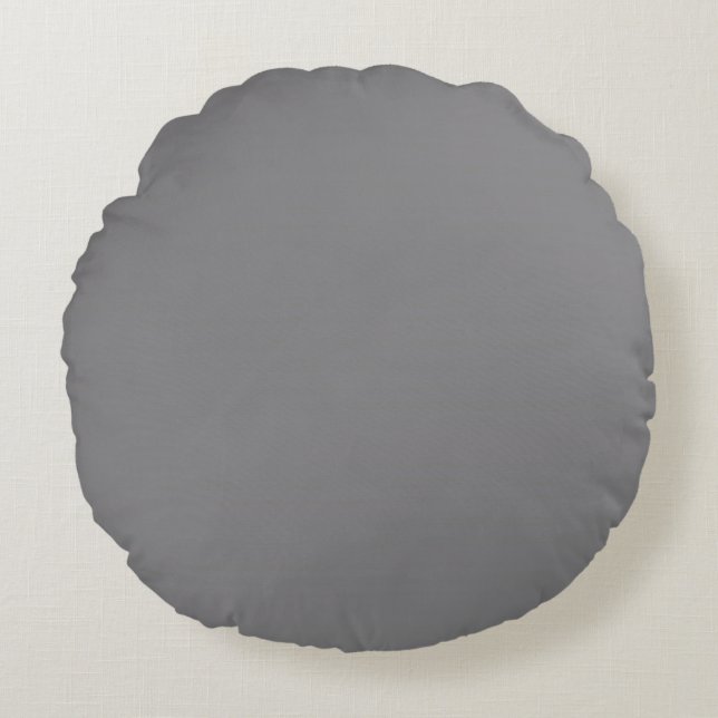 Grau Rundes Kissen (Vorderseite)