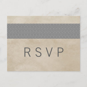 Grau Rustic Damask UAWG Postkarte