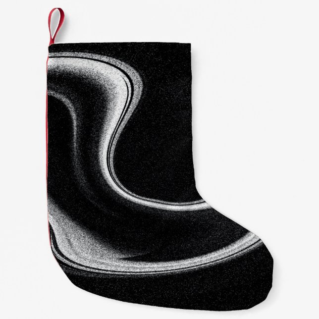 Grau-Schwarz-Abbildung Kleiner Weihnachtsstrumpf (Vorderseite)