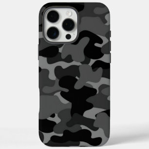 Grau Schwarz Camo iPhone 16 Pro Max Hülle