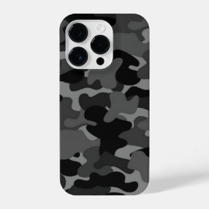 Grau-Schwarz-Camouflage iPhone 14 Pro Hülle