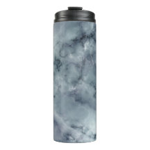 Grau Schwarz Gold Rauch Marmor Thermo-Tumbler
